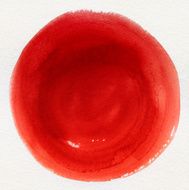 Watercolor Red Circle (Clipping Path) N2