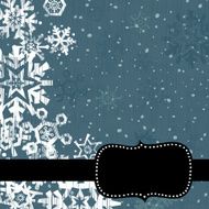 Blue Holiday Background with Frame N2