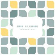 Abstract gray yellow rounded squares frame seamless pattern background