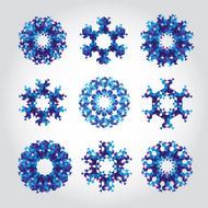 Abstract triangle snowflakes N2