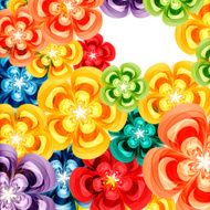 Bright background with big flowers N2