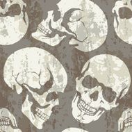 grunge seamless with skulls