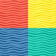 Wave Background In Four Color Variations N2