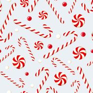 Seamless background with Christmas candies Vector illustration