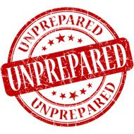 Unprepared red round grungy vintage rubber stamp