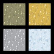 Seamless Metallic Water Drops