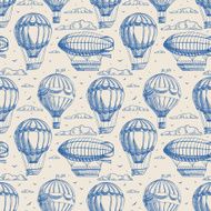 seamless background with balloons and airships N2