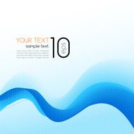Blue abstract vector wave against white background N2