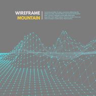 Wireframe mesh polygonal surface N7