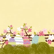 Easter Eggs with Cherry Blossom