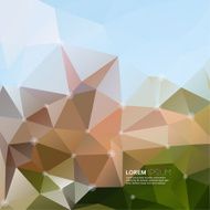 Abstract background with colored triangles and dots in the corne N2