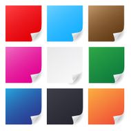 Vector paper with page corner curls N2