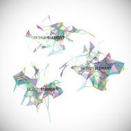 Collection of colorful abstract geometric backgrounds Vector design elements N3
