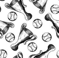 Baseball seamless pattern N3