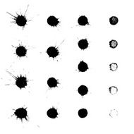 Set of ink splatters N2