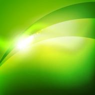 Green glass wave background