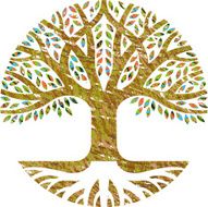 Scribbled tree symbol