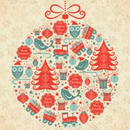 Retro Christmas Ornament Multilanguage Wishes