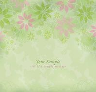 Old floral card
