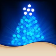 Blue Christmas Tree Glow