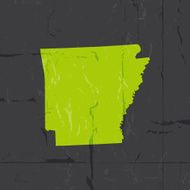 Detailed map of Arkansas state grunge style N2