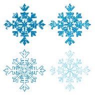 Grunge Snowflakes - set 07 of 09