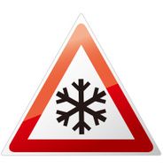 snow ahead warning sign Vector N2