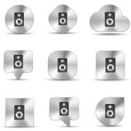 Speaker Brushed Metal icons