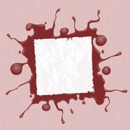 Blot frame on striped background