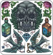 Hand-drawn vector tattoo set symbolic collection N4