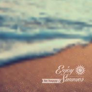 Summer beach vintage blurred background