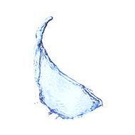 Blue water splash isolated on white N25