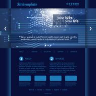 Website Design with Digital Connections Pattern