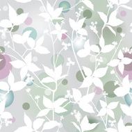 Jasmine branches Gentle garden splatted seamless wallpaper