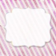 Vintage pink diagonal striped paper background with frame