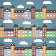 Paper city seamless texture