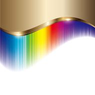 Golden wave and colorful background