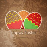 card with colourful eggs vector illustration