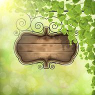 Vintage Signboard on Nature Background