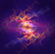 Fiery tunnel abstract art background N2