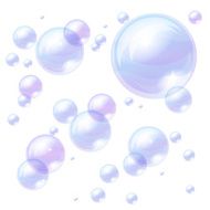 Blue bubbles background vector image N2