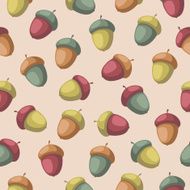 Seamless background with acorns N2