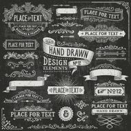Chalkboard Banners Badges and Frames