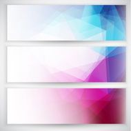 Abstract geometric trianglular banners set N13