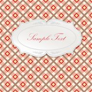 Vintage frame over seamless checkered pattern
