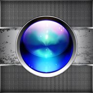 Background with blue button