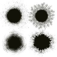 four grunge circular frames