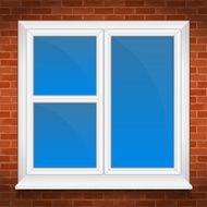 Window in brick wall