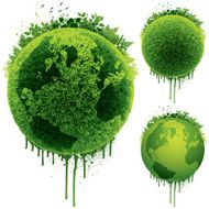 Green grassy earth