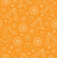 Christmas orange seamless background N2